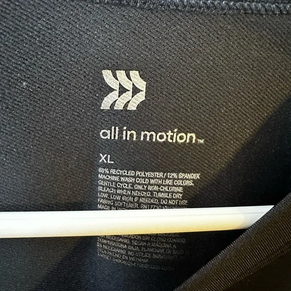 All in Motion Men's Size XL 46-48 Long Sleeve Heavyweight Thermal Black Shirt - Picture 2 of 3